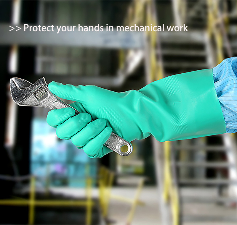 Nitrile Chemical Resistant Gloves (Unlined)